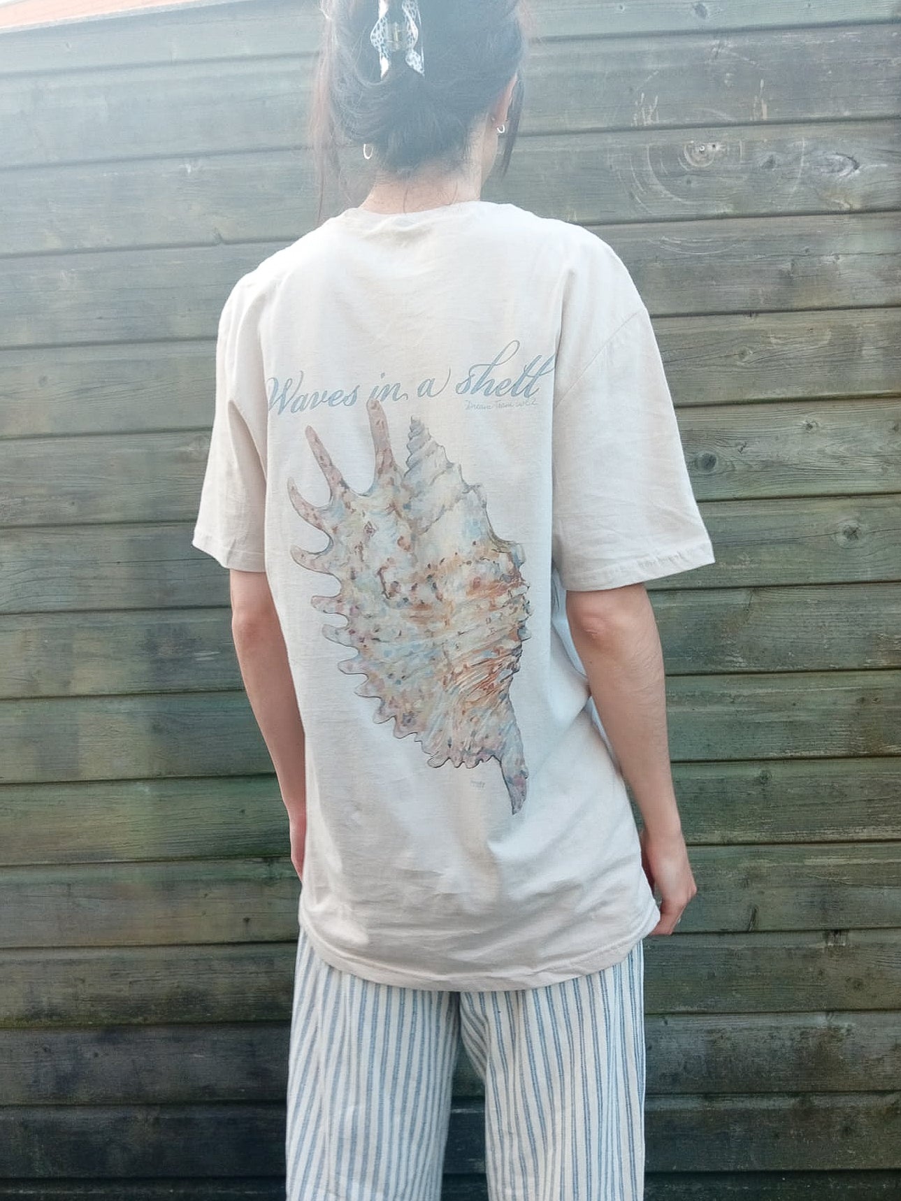 Sea shell mermaid woman T-shirt, coconut girl comfy leisure Tshirt