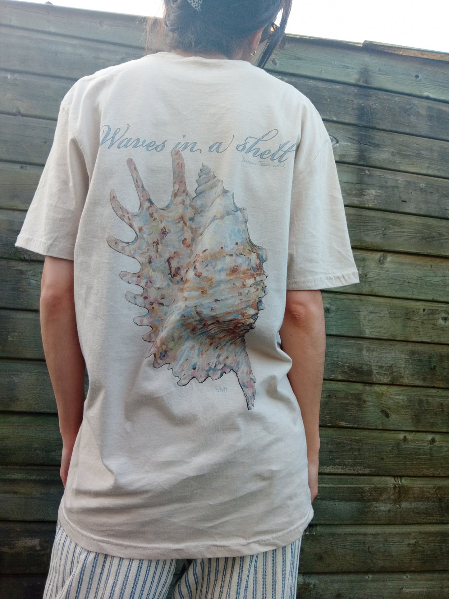 Sea shell mermaid woman T-shirt, coconut girl comfy leisure Tshirt