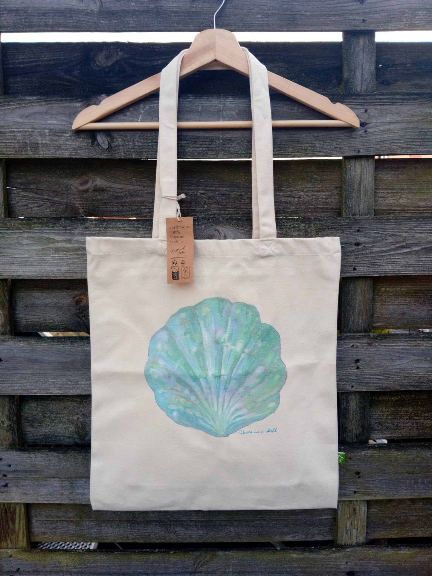 Mermaid aesthetic shell tote, pearl shell women trendy tote bag