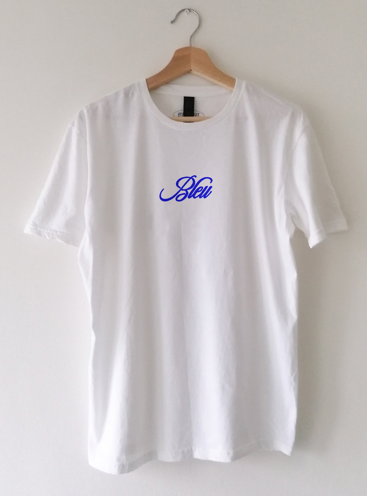 Aesthetic Blue Retro Tshirt, Artsy Bleu Oversized Baggy 90s Tshirt