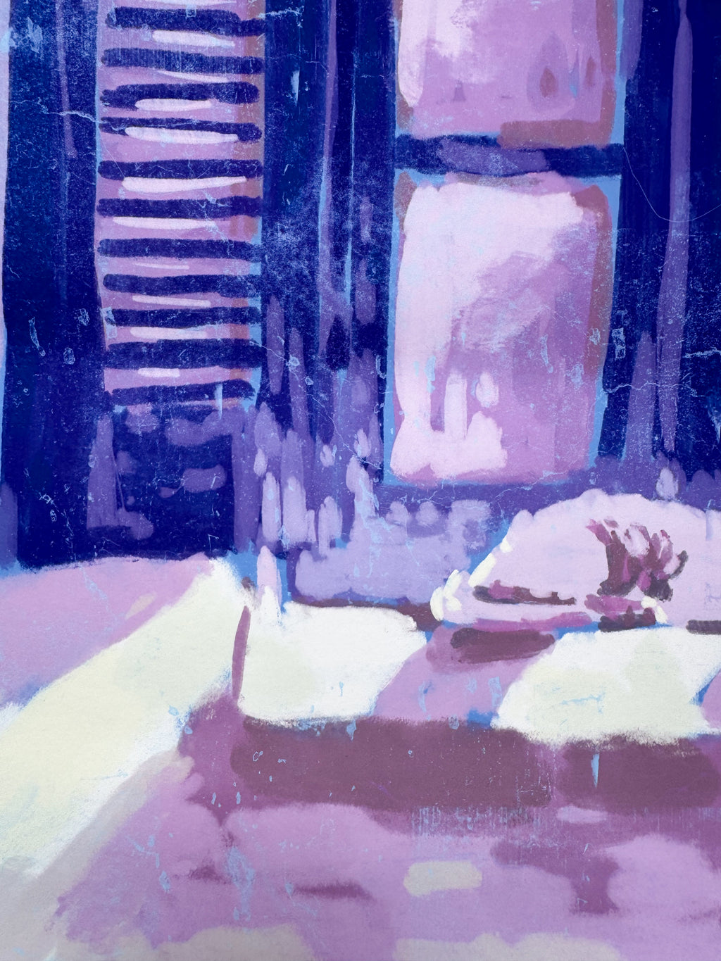 Art print with hanger Cat on the window