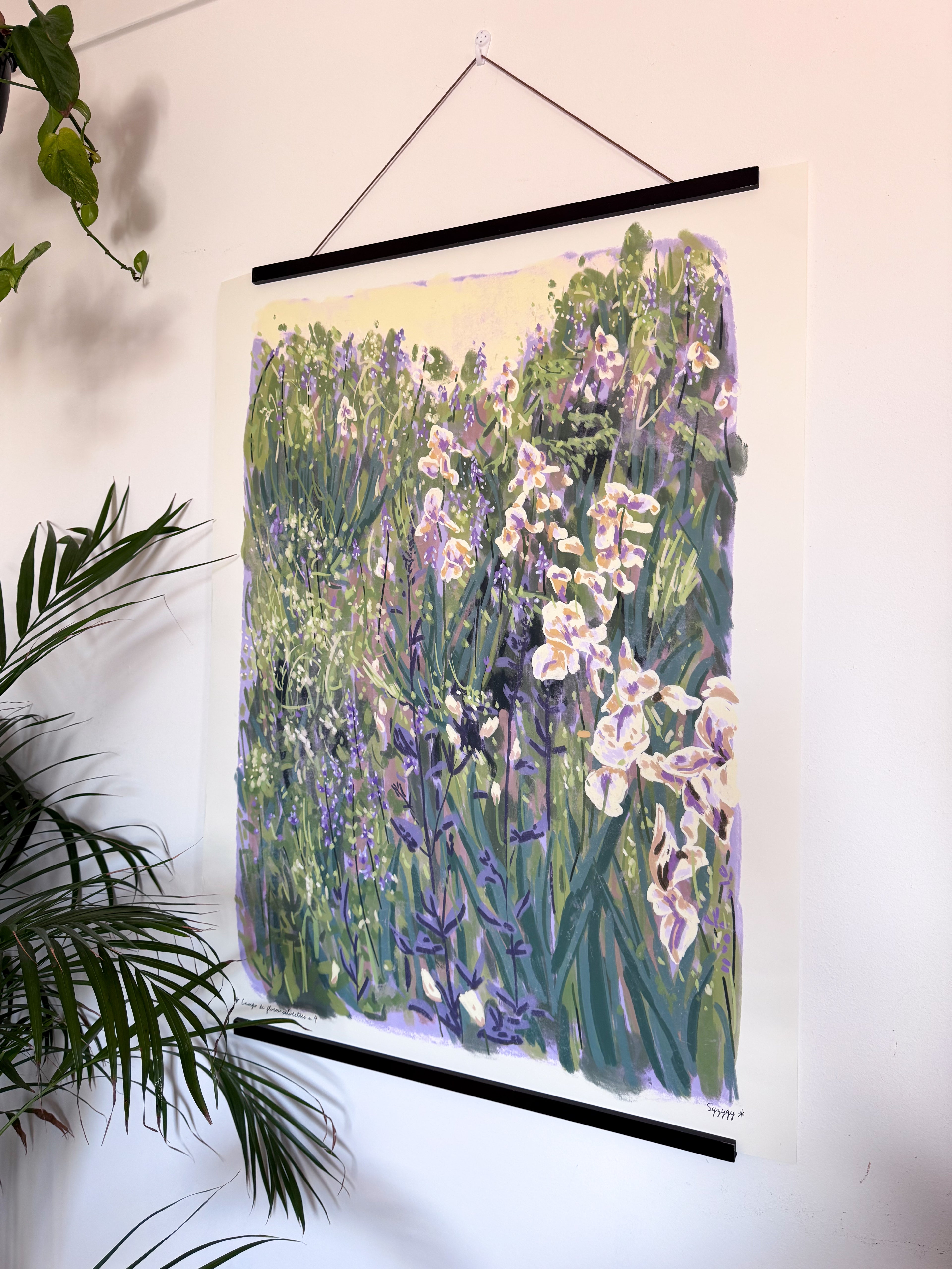 Art print with hanger Campo de flores n.4