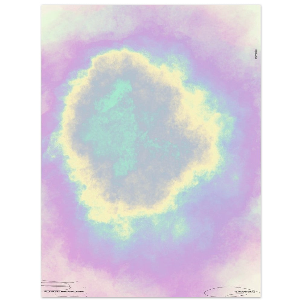 abstract aura boho wall art print unframed