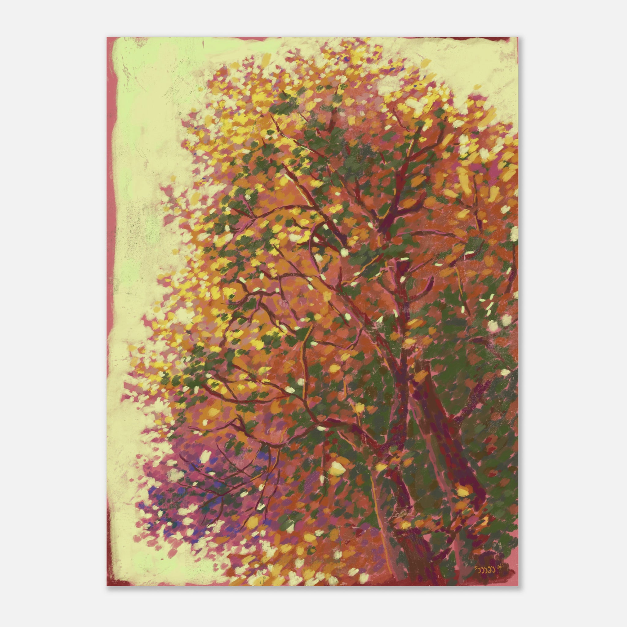 Unframed Art print Afternoon light through the leaves