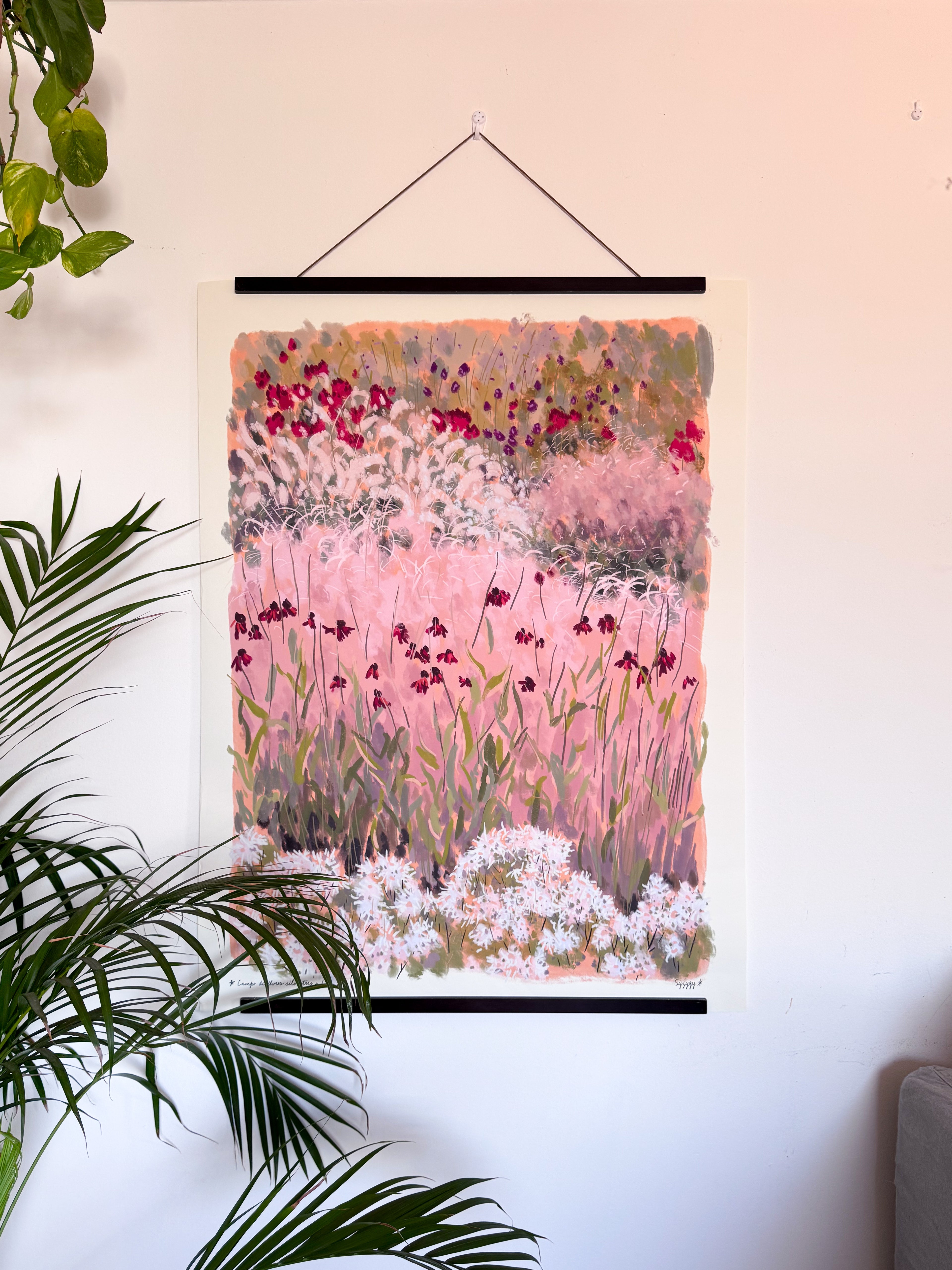 Art print with hanger Campo de flores n.1