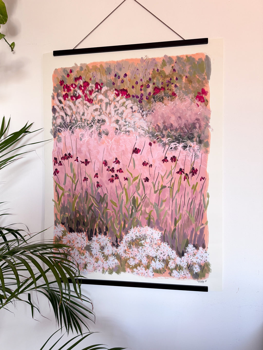 Art print with hanger Campo de flores n.1