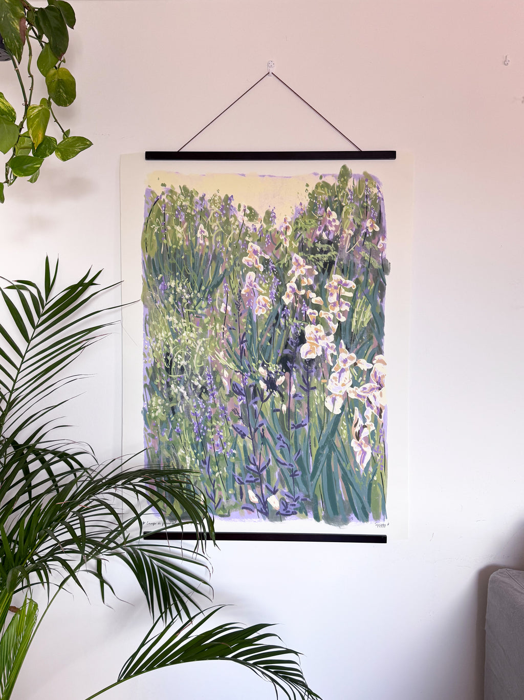 Art print with hanger Campo de flores n.4
