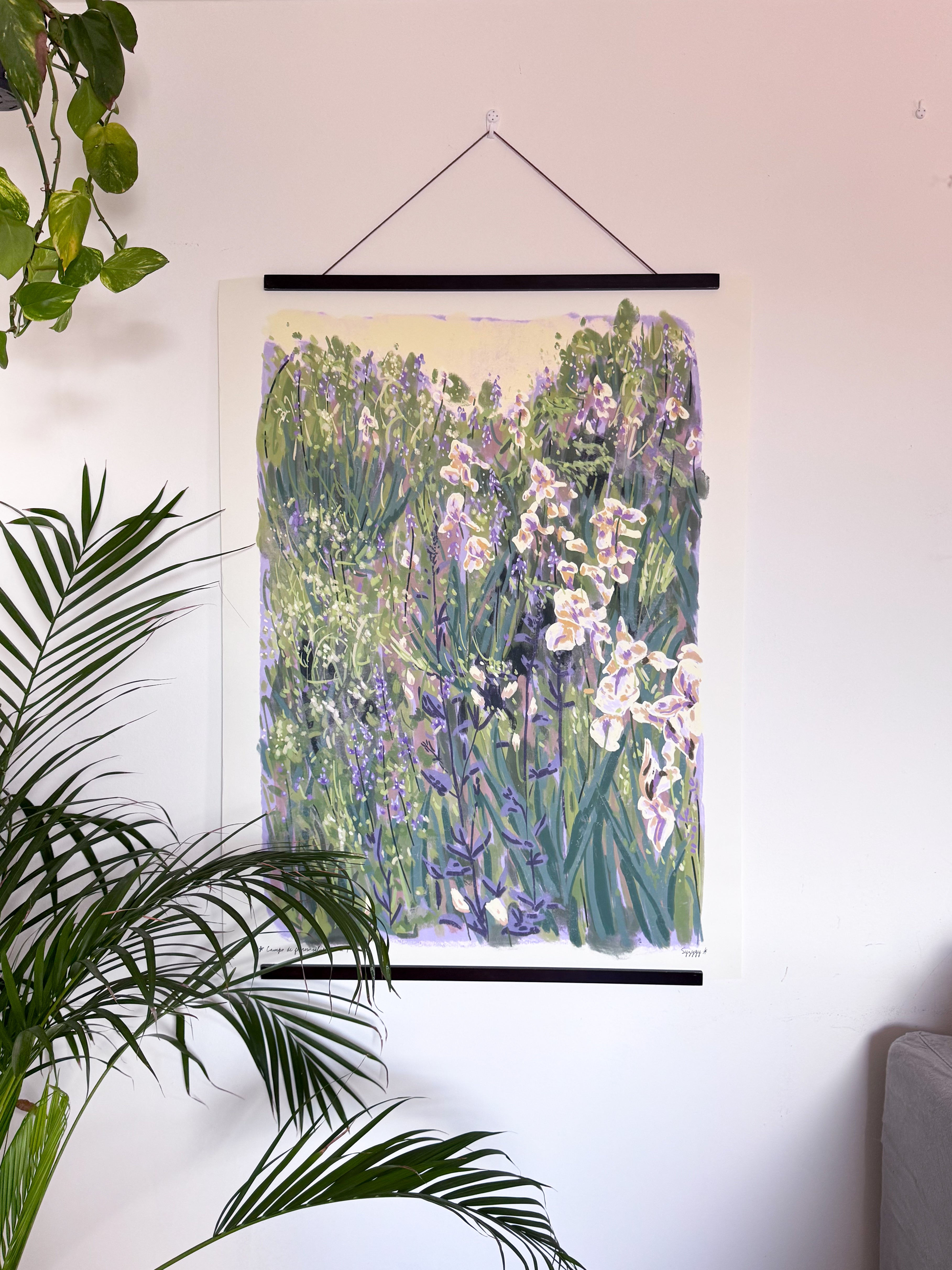 Art print with hanger Campo de flores n.4