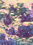 Impressionist art print with vibrant colors and brush strokes, detailed close up
