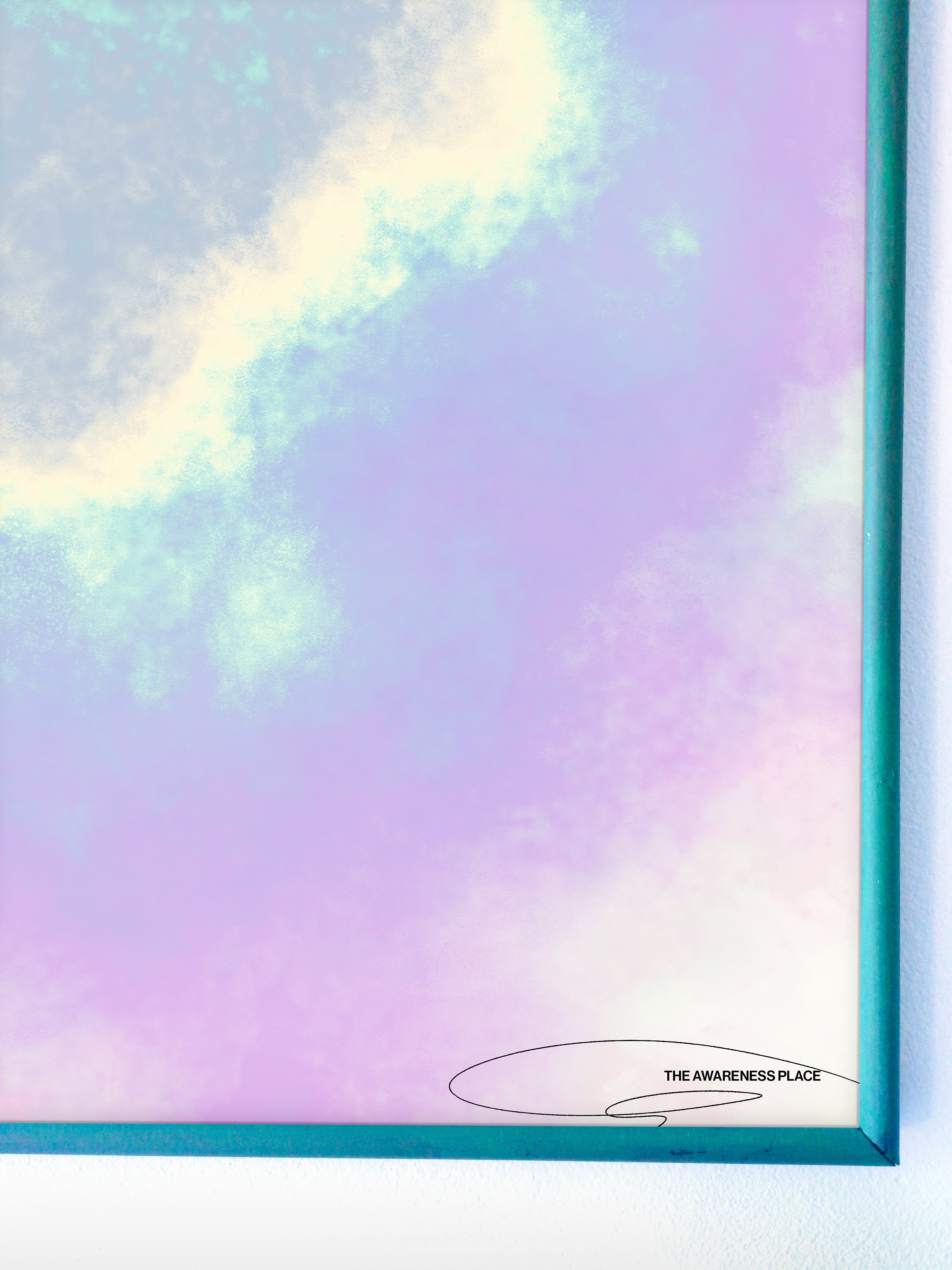abstract aura boho wall art print detail