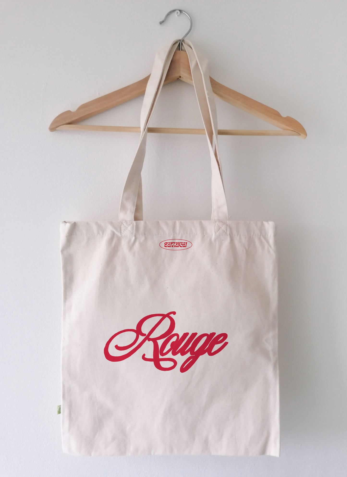 Aesthetic red woman tote bag, Minimalist Coquette Vibes shopper