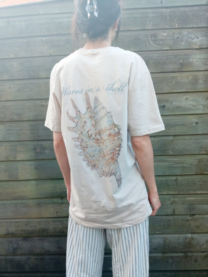 Sea shell mermaid woman T-shirt, coconut girl comfy leisure Tshirt