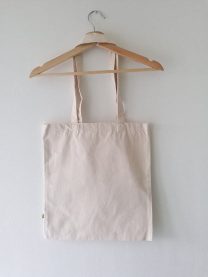 Aesthetic green natural woman tote bag, retro aesthetic vert shopper