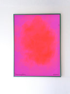 Pink red gradient retro wall art  front