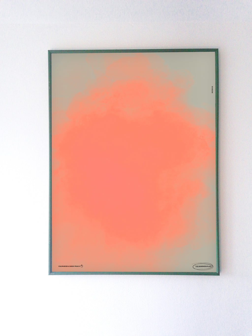 Peach gradient abstract wall art print front