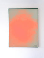 Peach gradient abstract wall art print front