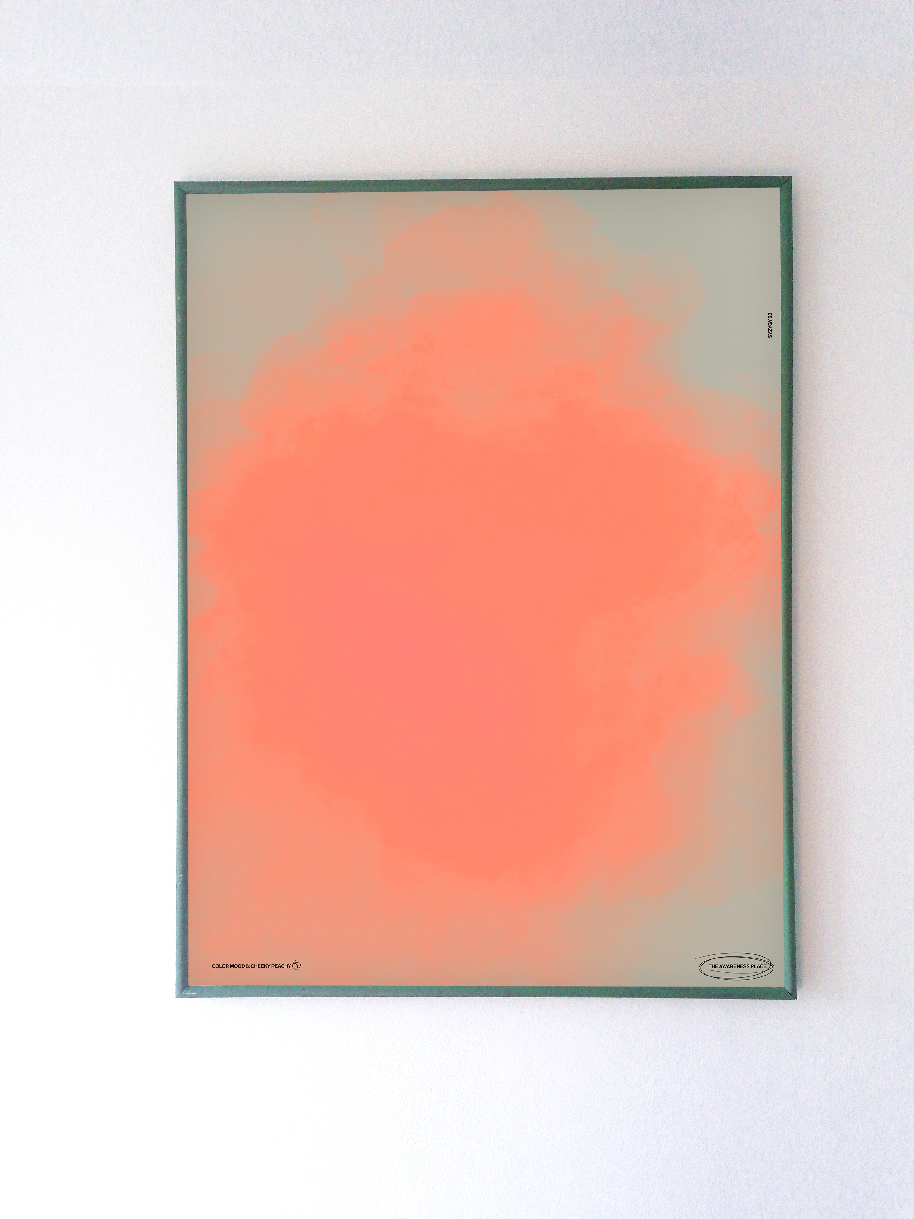 Peach gradient abstract wall art print front