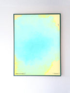 blue gradient retro wall art print front