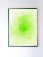 Lime gradient retro wall art print front