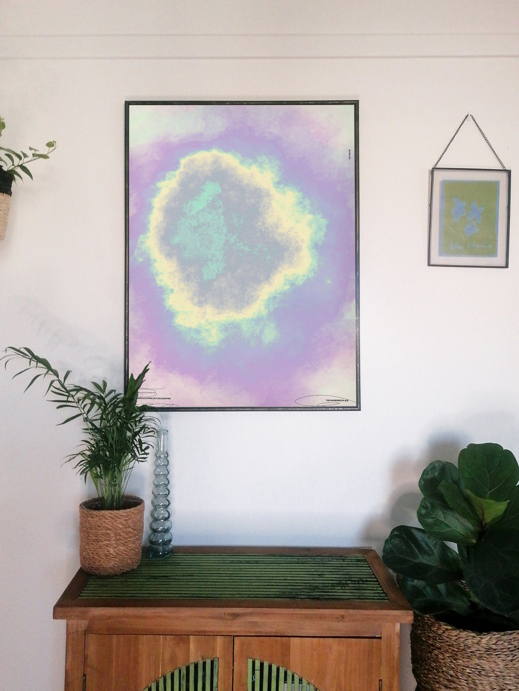 abstract aura boho wall art print decor