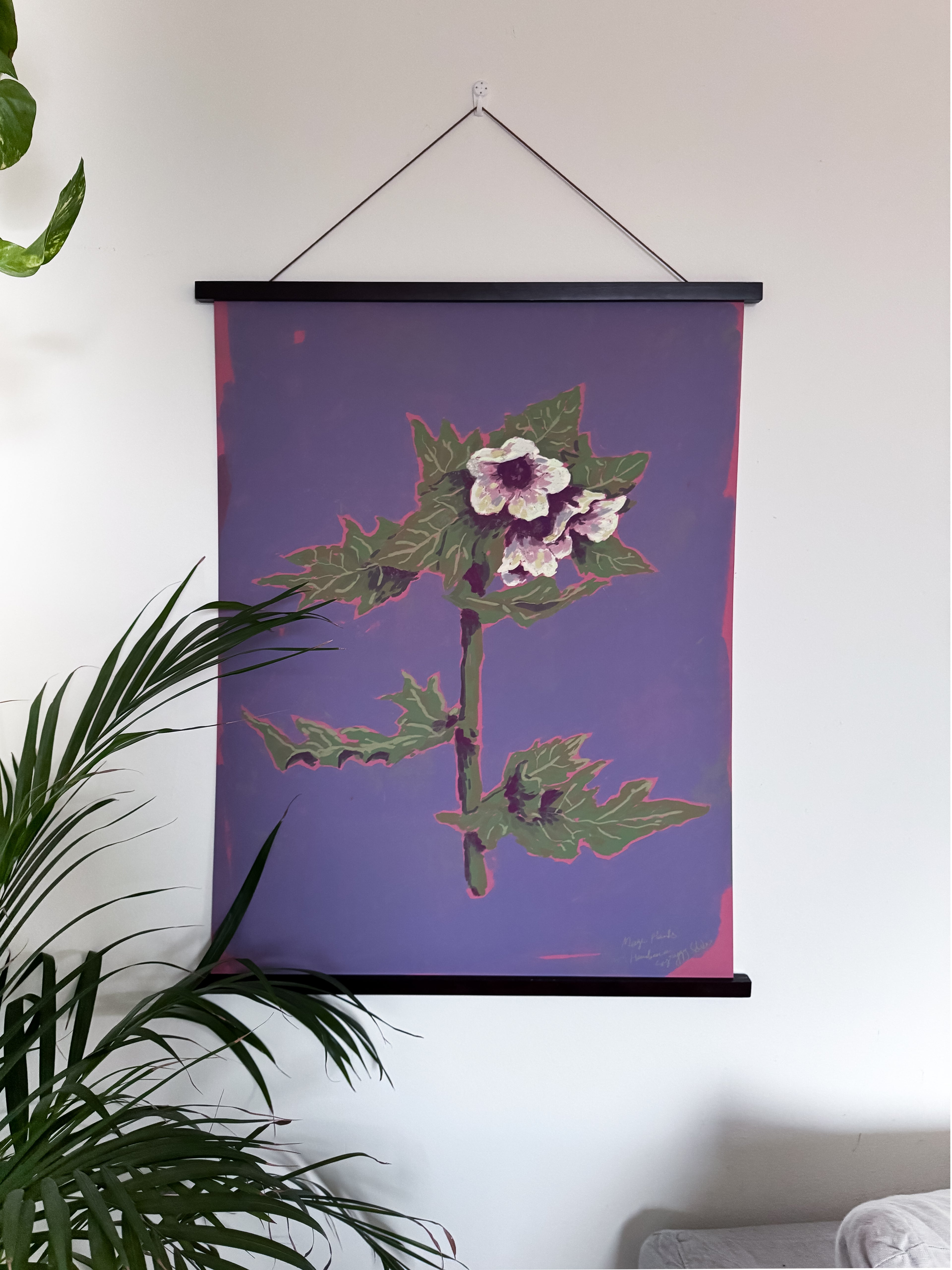 Art print with hanger Henbane Magic Plants