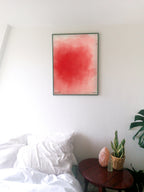 retro abstract art print bedroom 
