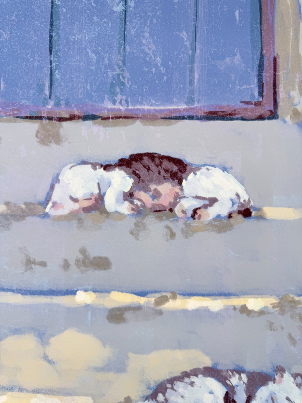 art print sleeping cats detail 
