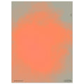 Peach gradient retro wall art print unframed