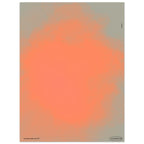 Peach gradient retro wall art print unframed