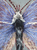 Artistic depiction of a butterfly with abstract patterns close up detailed