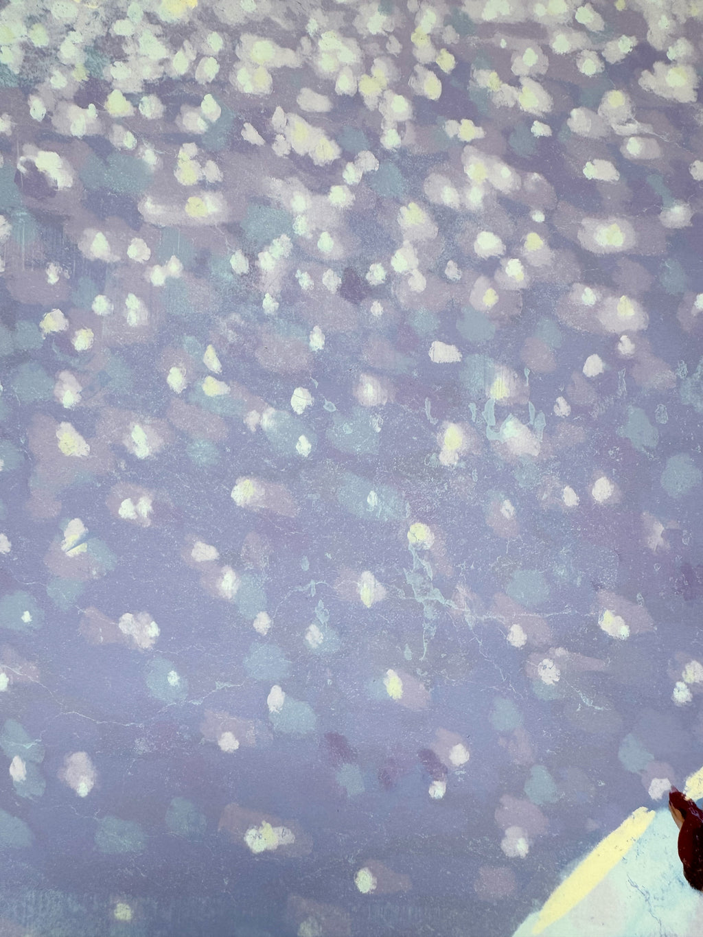 cat on the roof art print detail close up 