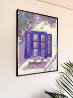 Framed art print Cat on the window